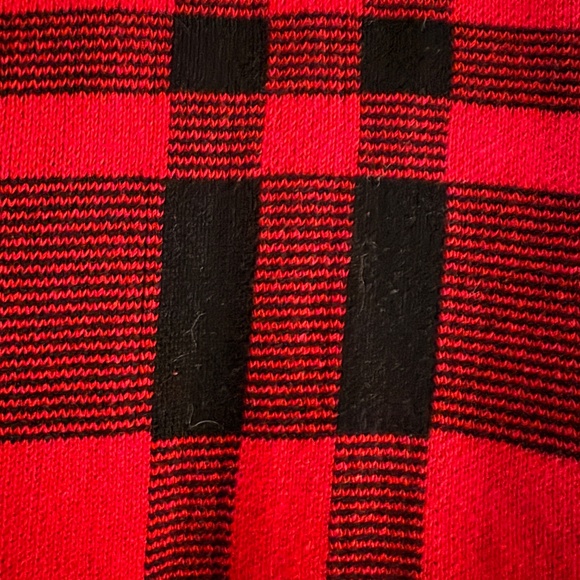 CHAPS Ralph Lauren Women’s Cotton Red & Black Buffalo Plaid Shawl Collar - Sz XL - Picture 8 of 9